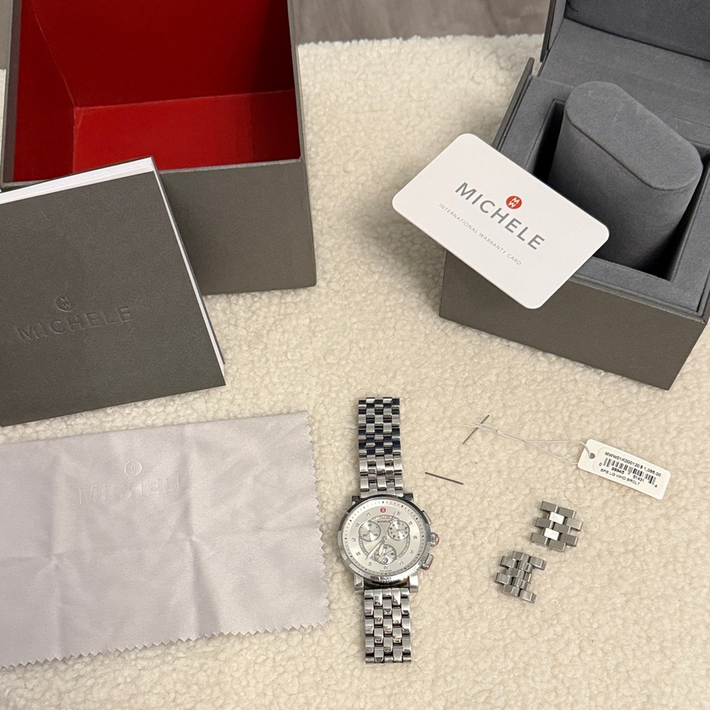 Michele Silver Chronograph Men's Watch